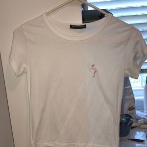 brandy melville flamingo shirt